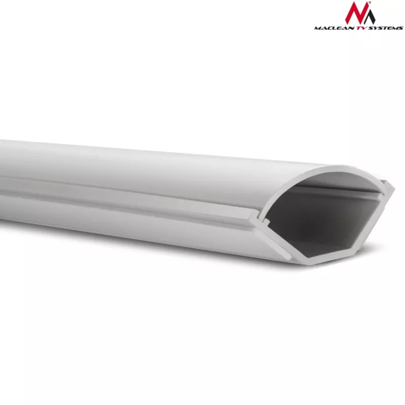 Kabeļu elastīgā caurule MACLEAN MCTV-575 grīdai, balta, 1,5 m, platums 43 mm, augstums 2,3–3,2 cm