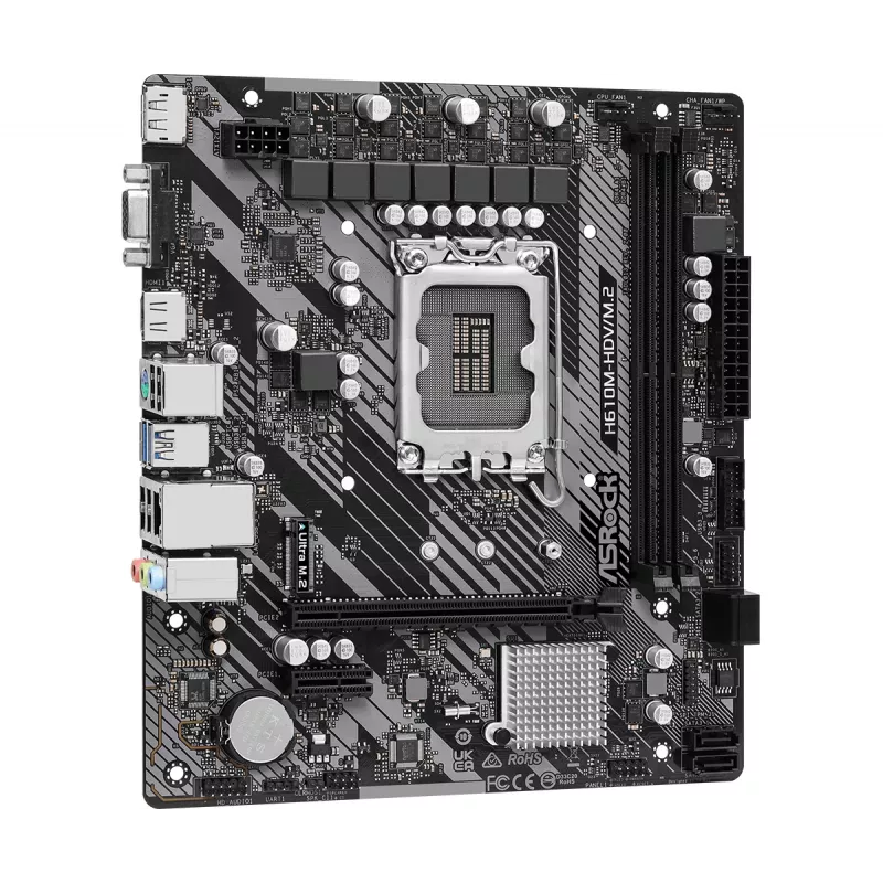 ASRock H610M-HDV/M.2 R2.0 LGA1700 DDR4 Micro-ATX mātesplate