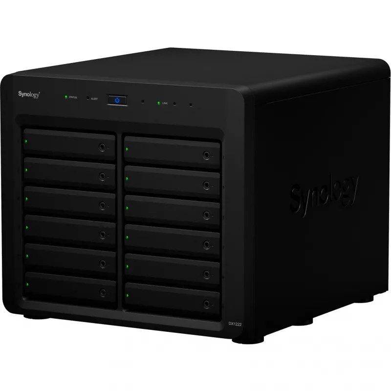 HDD/SSD korpuss Synology DX1222 12 diski 192 TB melns