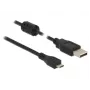 USB kabelis DeLOCK 84900 USB 2.0 0.5 m USB A Mikro-USB B Melns