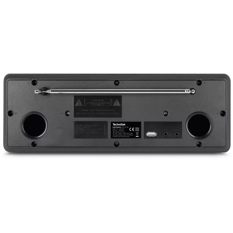 TechniSat DigitRadio 370 CD BT - Audiosistēma - 2 x 5 vati - Melna
