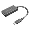 Lenovo 4X90M42956 video adaptera kabelis VGA (D-Sub) USB Type-C melns
