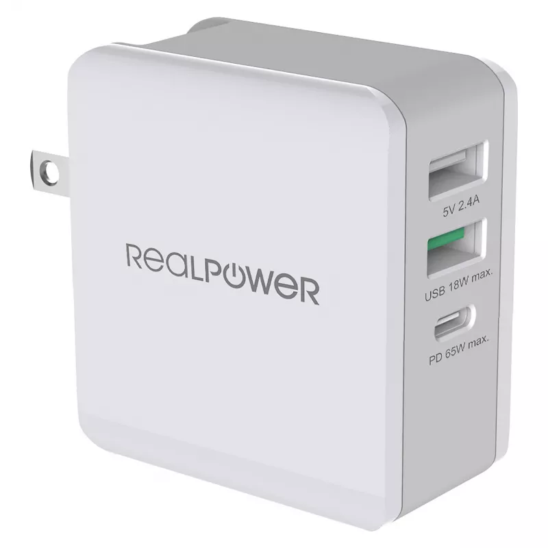RealPower lādētājs DeskCharge-65 Travel 65W