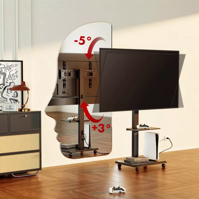 TV statīvs ergo office ER-304 B, maksimālā slodze 50 kg, VESA 600x400