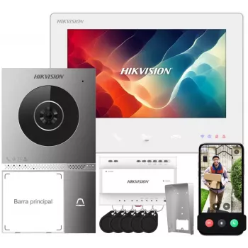 Video domofona komplekts Hikvision DS-KIS705EY ar 7 collu 2 vadu krāsu displeju