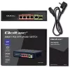 Ethernet PoE komutators QOLTEC 52296 — 4x RJ45 PoE porti, 1x RJ45 uplinks