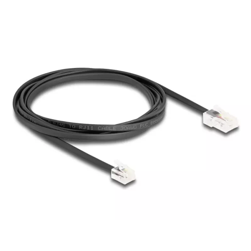 Telefona kabelis DeLOCK 88036 RJ45 uz RJ11 2 m melns