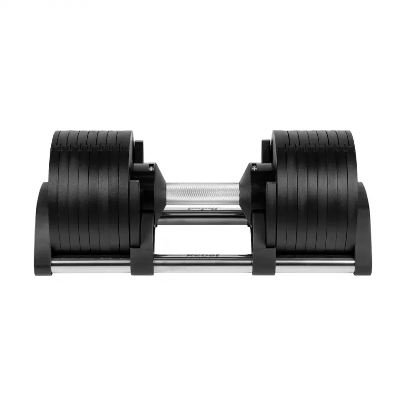 Regulējama čuguna hantele Rebel Active 36 kg, automātiska 2 kg soļu regulēšana