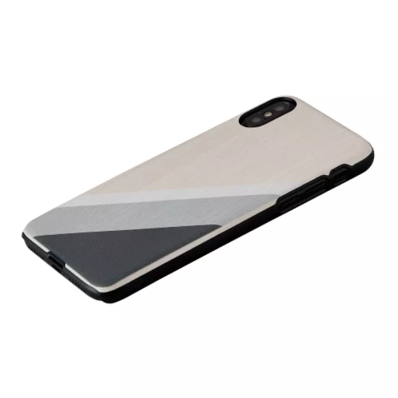 Viedtālruņa maciņš man and wood iPhone X/XS — pelēks uzvalks, melns