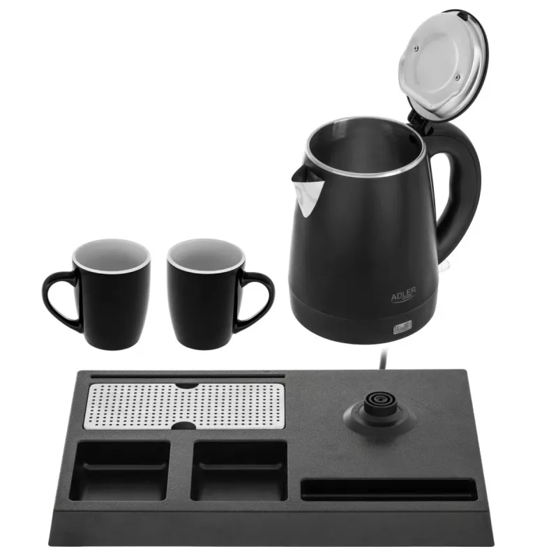 Elektriskā tējkanna Adler AD 1387, 1 L ietilpība, 220–240V, 1000–1300W, balta