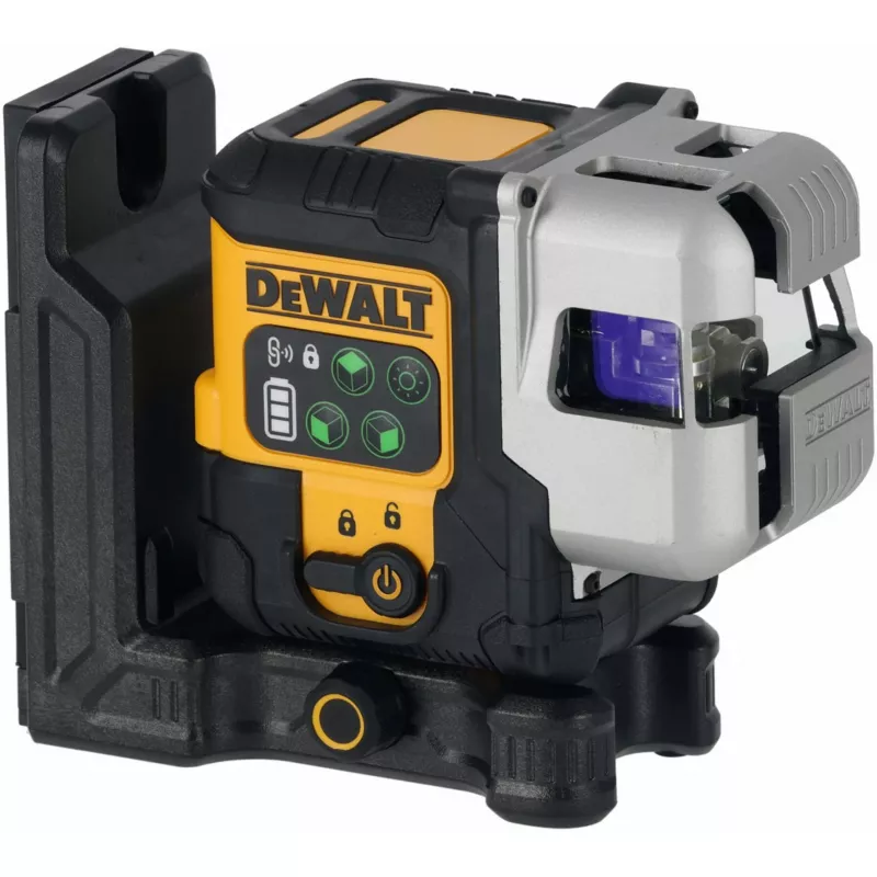 Bezvada daudzlīniju lāzers DeWalt DCLE14301GB 3×180° krustlīnija, 18V, zaļas līnijas, integrēts Powerstack Li-Ion akumulators