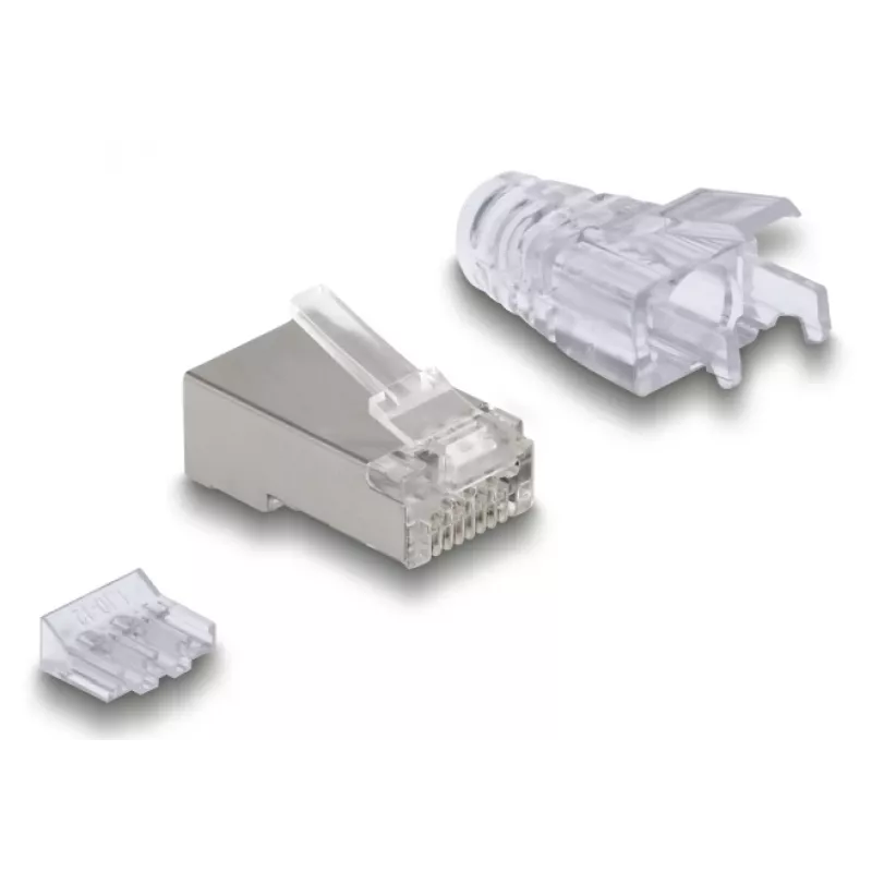 DeLOCK 67177 RJ45 vadu savienotājs Sudraba caurspīdīgs Vīrišķais 50 gab.