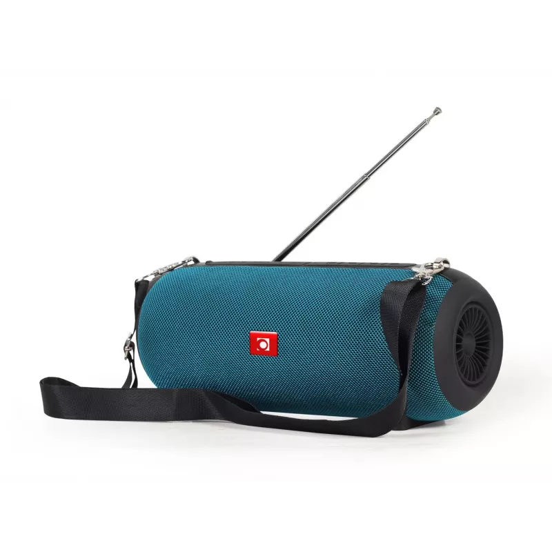 Stereo pārnēsājamais skaļrunis GEMBIRD SPK-BT-17-G — Bluetooth 5.1, 5 W RMS, 1200 mAh, MicroSD, FM, AUX