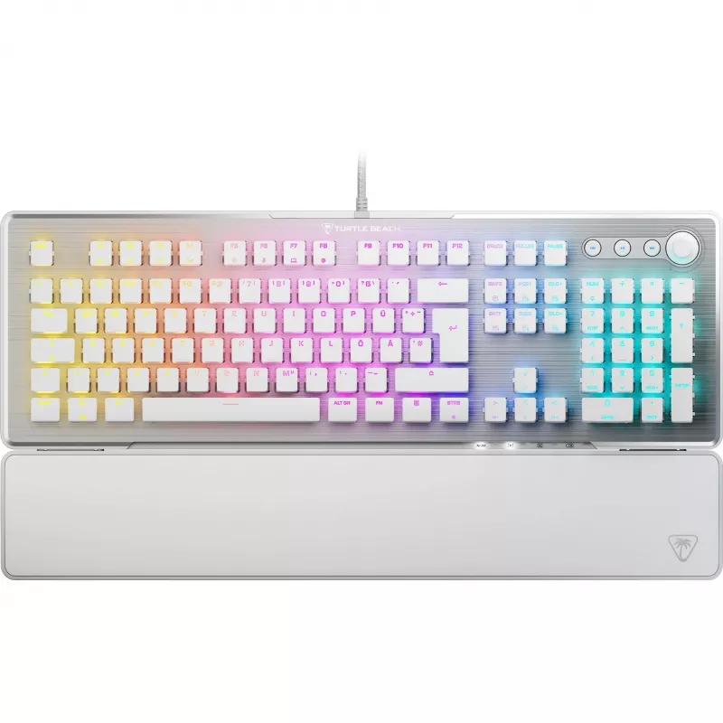 Turtle Beach Vulcan II tastatūra Spēļu USB Vācu Balts