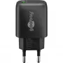 USB-A QC ātrais lādētājs (18 W) (melns)