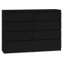 Kumode top e shop M8 140 CZERŃ — 8 atvilktnes, skaidu plātne, 1380×400×970 mm, melna
