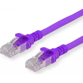 Secomp Roline - komutācijas kabelis - RJ-45 (V) uz RJ-45 (V) - 1 m - SFTP - CAT 6a - Violeta (21.15.2931)