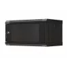 Pie sienas stiprināms skapja korpuss LANBERG WF03-5304-10B 19 collu 4U melns, stikla durvis