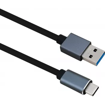 Herweck Helos PREMIUM - USB kabelis - USB Type A (vīr.) uz 24 kontaktu USB-C (vīr.) - USB 3,1 - 1,0m - melns (288353)