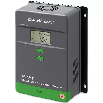Saules uzlādes kontrolieris QOLTEC MPPT 50A 12V/24V ar LCD, modelis 53664