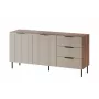 Kumode cama meble ALMERA 156×42×75 cm, valrieksts/kašmirs, 3 atvilktnes, skaidu plāksne
