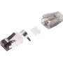 Vadu savienotājs RJ-45 Melns Sudrabains S/CONN 08-02050 Vīrišķais
