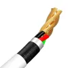 USB A uz Micro‑USB B kabelis Baseus TZCAMZJ-02 1,5 m Balts