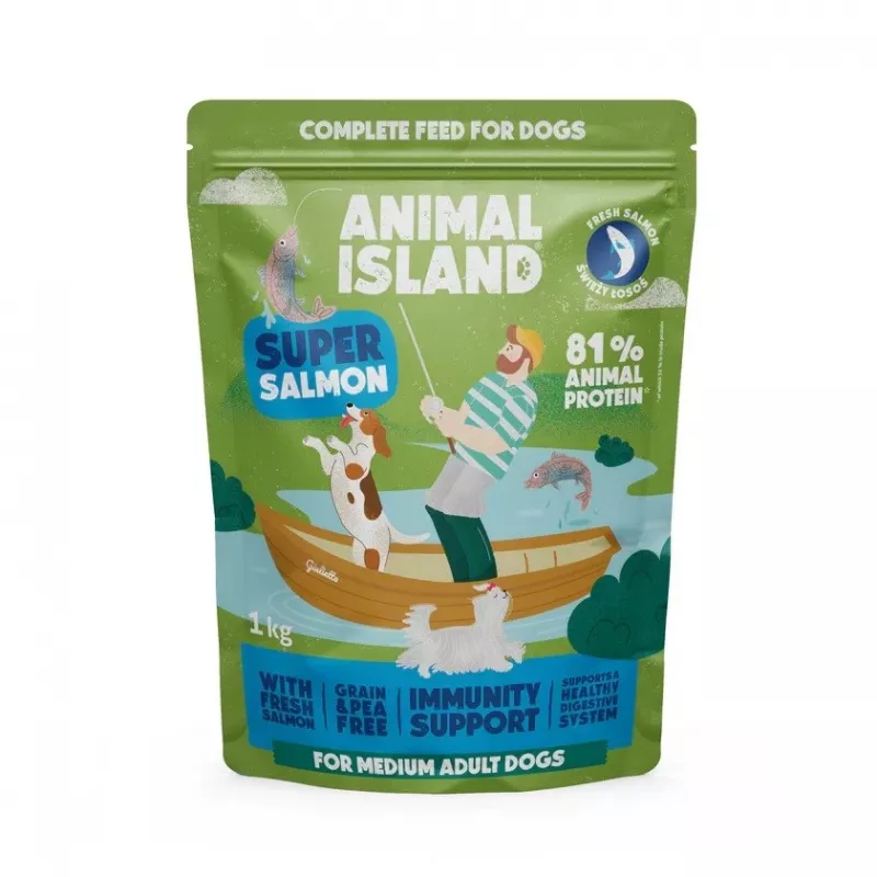 ANIMAL ISLAND Lasis - sausā suņu barība - 1kg