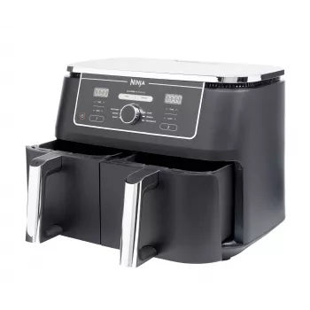 Ninja AF400EU fritieris Double 9.5 L Brīvi stāvošs 2470 W Karstā gaisa fritieris Melns