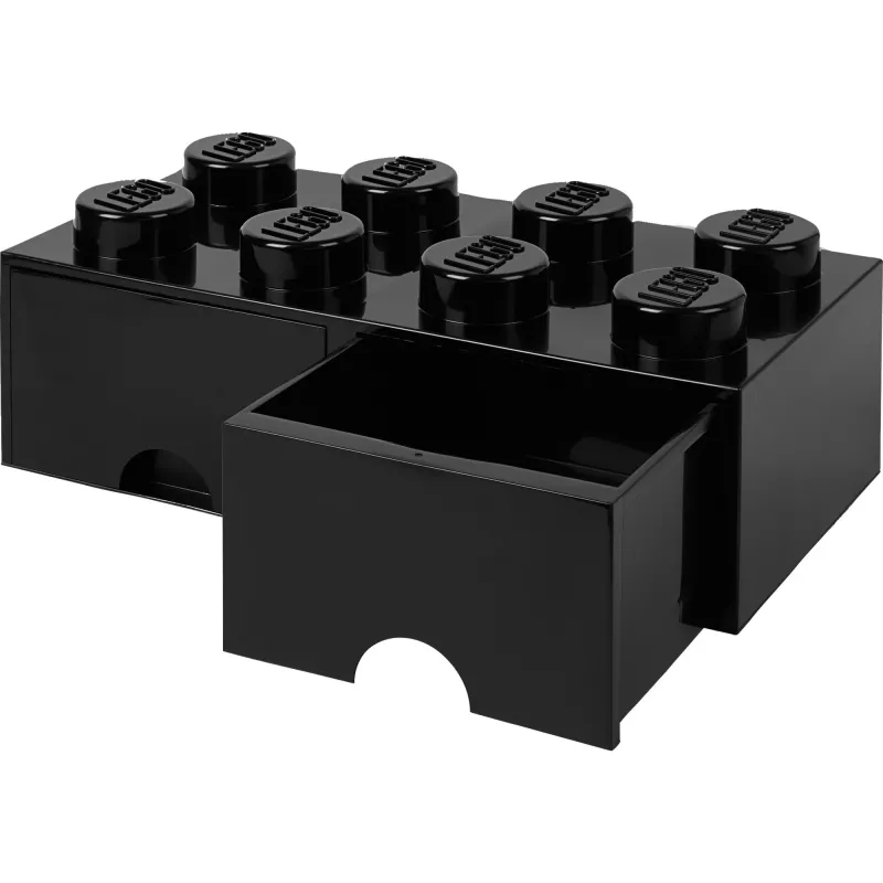 Atvilktne LEGO Room Copenhagen Brick 8 melna — uzglabāšanas atvilktne LEGO klucīšiem