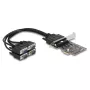 DeLOCK 66324 Iekšējais RS-232 VGA Adapteris PCIe Sievišķā pieslēgvieta Melns