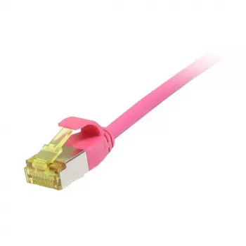komutācijas kabelis RJ45, CAT6A 500 MHz, 3 m, fuksīna, U/FTP, plānā līnija Apaļš d=3,8 mm, TPE/LSZH (Superflex), AWG32, ar Cat.7 izejkabeli, Synergy 21 (S217386V3)