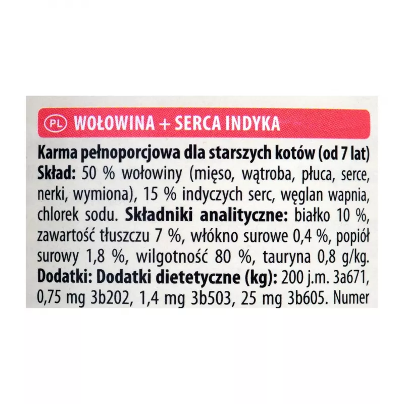 ANIMONDA Carny Senior liellopa un tītara sirdis - mitrā kaķu barība - 400g