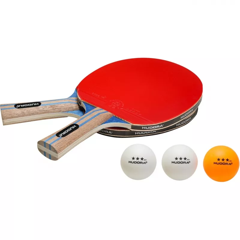 Galda tenisa komplekts HUDORA Match 2 spēlētājiem — pārnēsājams galda tenisa un fitnesa aprīkojums