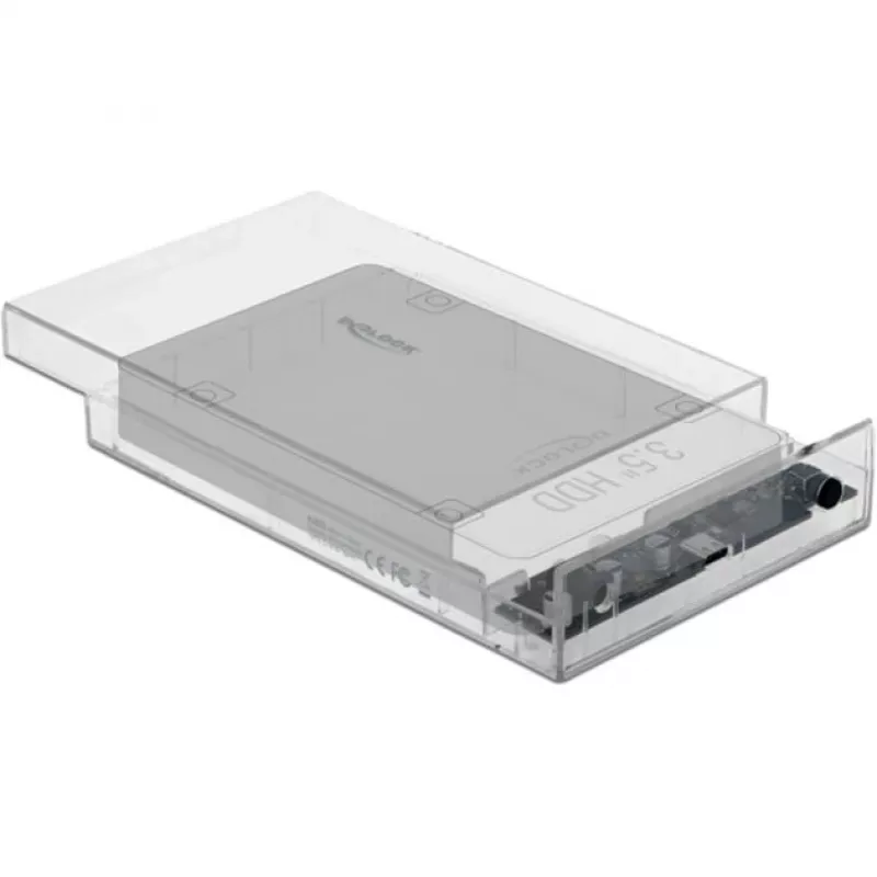 HDD/SSD korpuss DeLOCK 42623 caurspīdīgs 2.5/3.5 collu