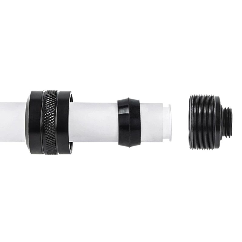 Armatūra Alphacool 17471 — misiņa melna, Ø22 mm, augstums 20 mm