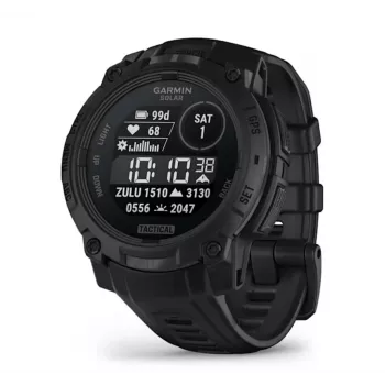 Smartwatch GARMIN Instinct 3 45mm Solar Tactical Edition Melns — 45mm, saules uzlāde, GPS, sirdsdarbības monitors
