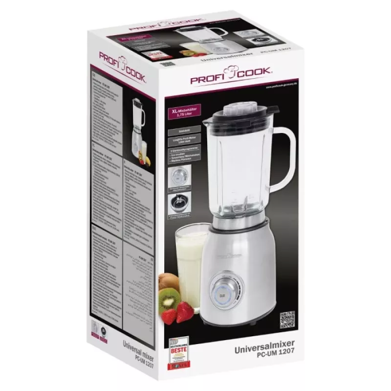 ProfiCook 501207 mikseris Stacionārais mikseris 1200 W Nerūsējošais tērauds