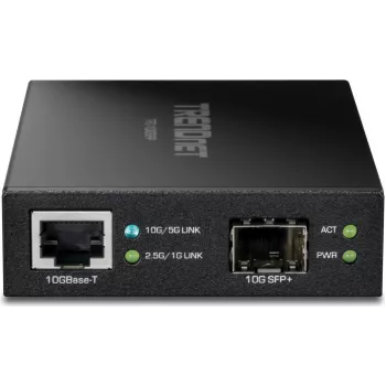 TRENDnet 10GBASE-T uz SFP+ šķiedras mediju pārveidotājs - Pārveidotājs - Optiskā šķiedra (LWL)