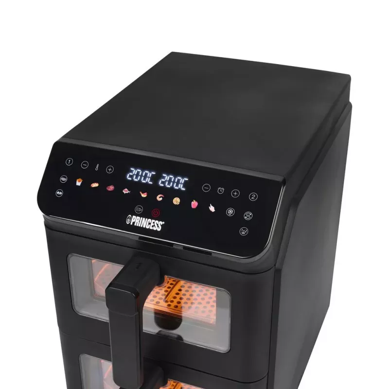 Princess Double Stack gaisa fritieris | 182490 | Jauda 3000 W | Tilpums 11,2 L | Melns