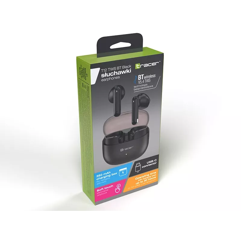 Tracer 47783 T12 TWS BT Melns