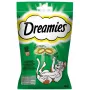 Kaķu našķi Dreamies ar kaķumētru 60 g — kraukšķīgas, kumosa lieluma gaļas uzkodas, 22% olbaltumvielu, 22% tauku, 2% kokšķiedras