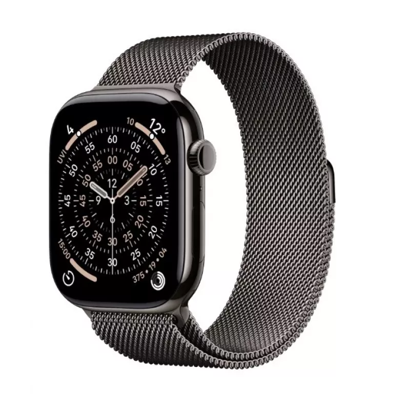 Apple Watch Series 11 GPS + Cellular 46mm Slate Titanium Case ar Slate Milanese cilpu M/L