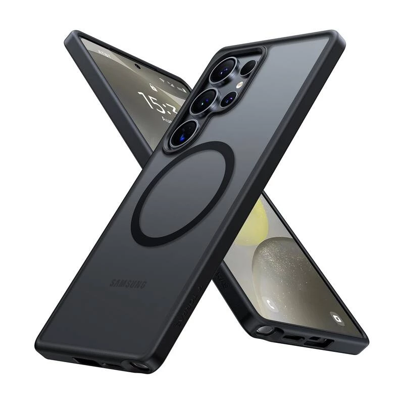 Torras Guardian magnētiskais vāciņš ar statīvu Galaxy S25 Ultra, melns (X00FX2231)