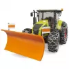 Rotaļu traktors BRUDER Claas Axion 950 ar sniega ķēdēm un sniega asmeni, mēroga modelis