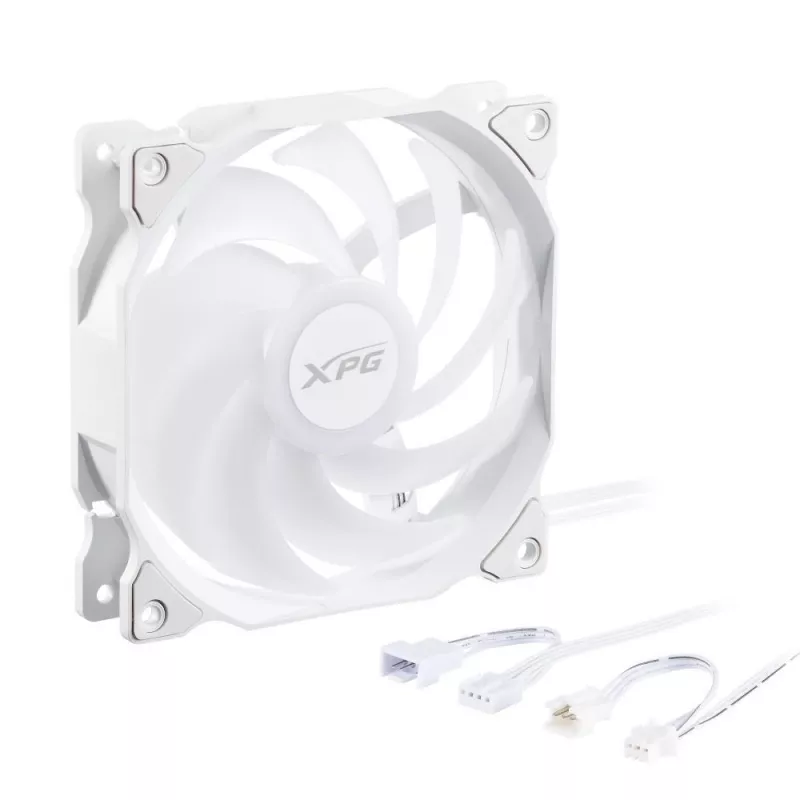XPG VENTO 120 ARGB PWM (3 gab. iep.) Balts, Ventilators, 12 cm, 300 RPM, 1850 RPM, Balts