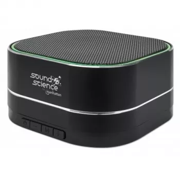 Portable Speaker Manhattan Metallic, Melns