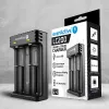 Bateriju lādētājs everActive LC200 mājsaimniecības USB, 2 nodalījumu, Li-Ion, atbalsta A/AA/AAA/AAAA/C/D, 5 V ieeja, 4.2 V izeja, melns