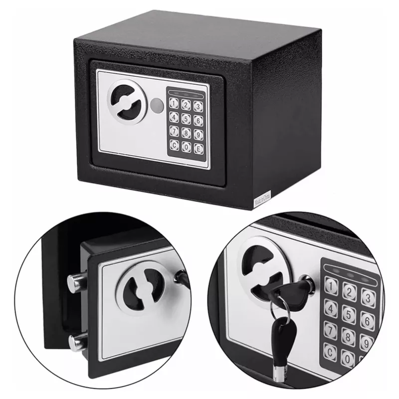 Extralink Home S-406 elektroniskais seifs ar kodu un atslēgām