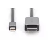 DIGITUS - adaptera kabelis - Mini DisplayPort (vīr.) uz HDMI (vīr.) - 1,0m - atbalsta 8K 60 Hz - melns (DB-340109-010-S)